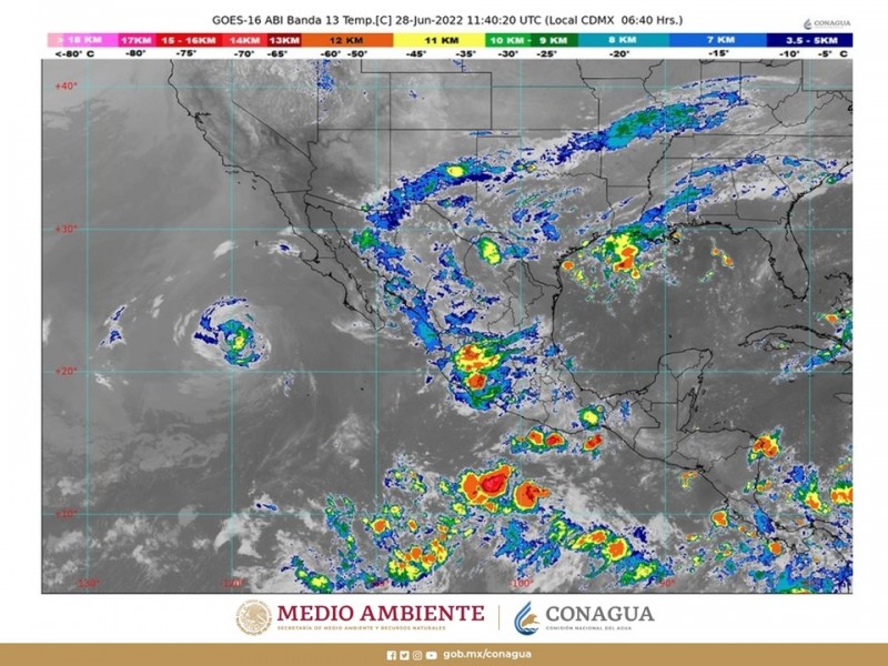 Pronostican lluvias fuertes en Jalisco, Guerrero, Durango, Michoacán y Nayarit