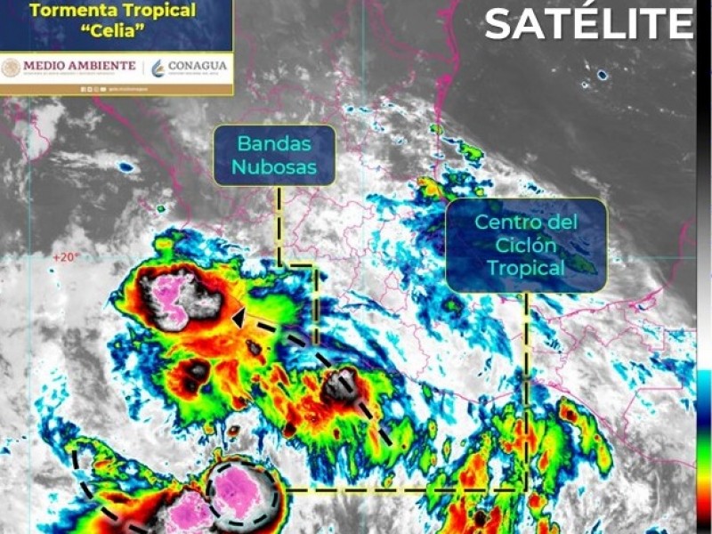Pronostican lluvias muy fuertes en Colima por tormenta Celia
