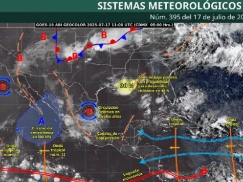 Pronostican lluvias y bochorno para este jueves en Oaxaca