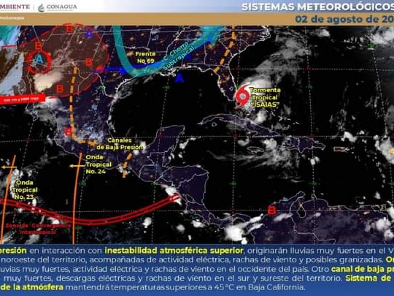 Pronostican lluvias y granizo el regiones de Sonora