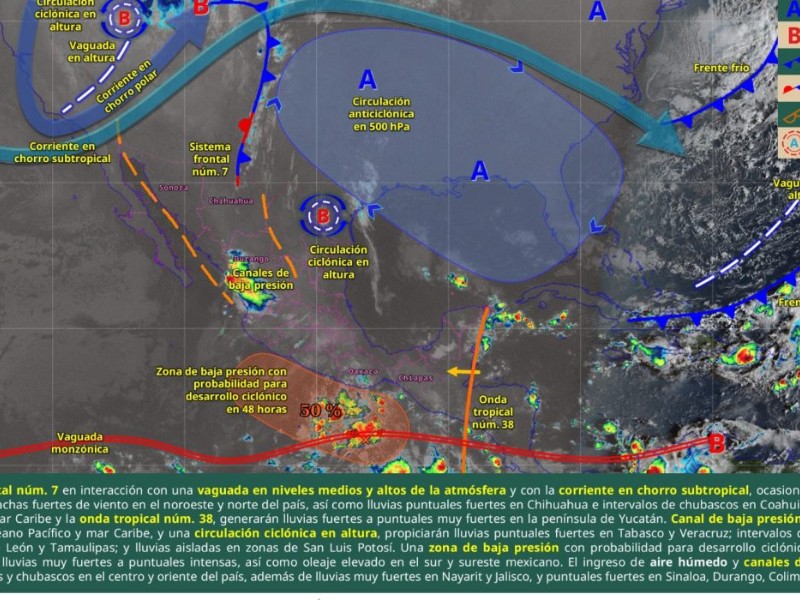 Pronostican tormentas intensas y oleaje elevado en regiones del Istmo