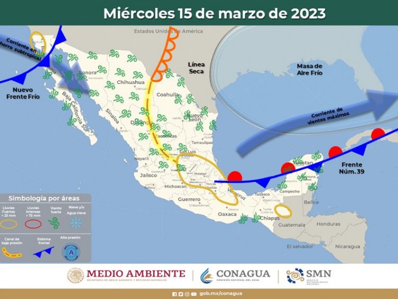 Pronóstico de lluvias en Sonora