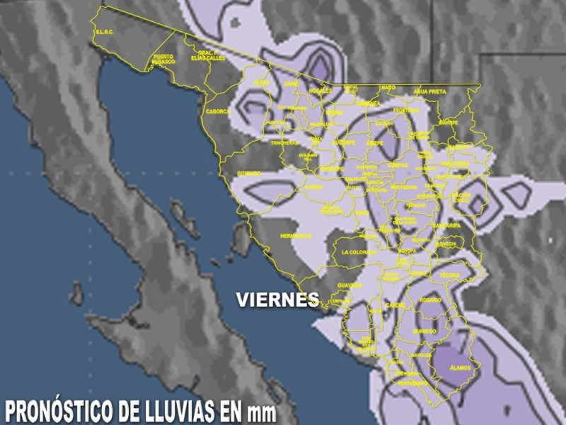 Pronóstico del clima para Sonora