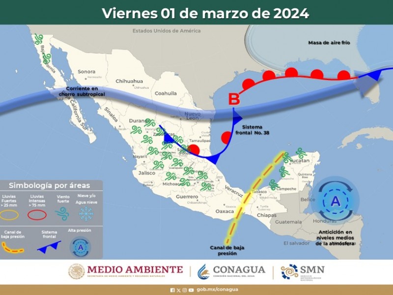 Se esperan temperaturas máximas de 25°C