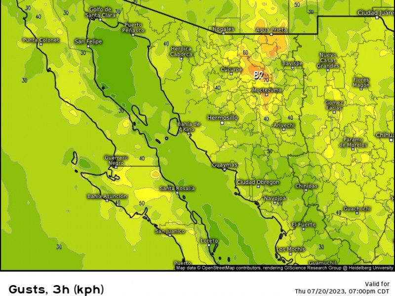 Pronóstico del tiempo de hoy Jueves