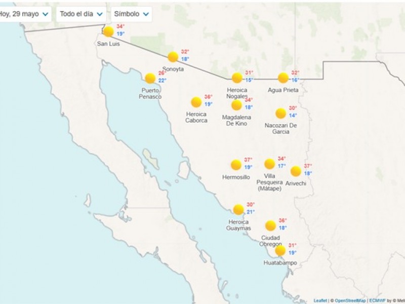 Pronóstico del tiempo de hoy Lunes