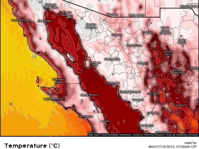 Pronóstico del tiempo de hoy Miércoles