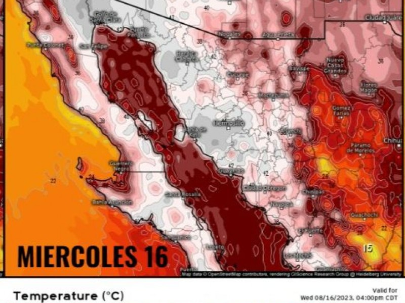 Pronóstico del Tiempo de hoy Miércoles