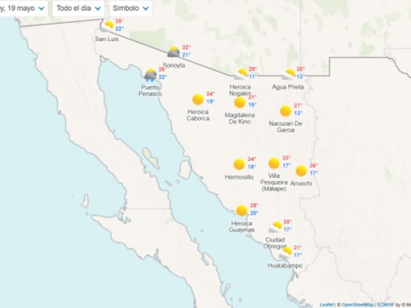 Pronóstico del Tiempo de hoy Viernes