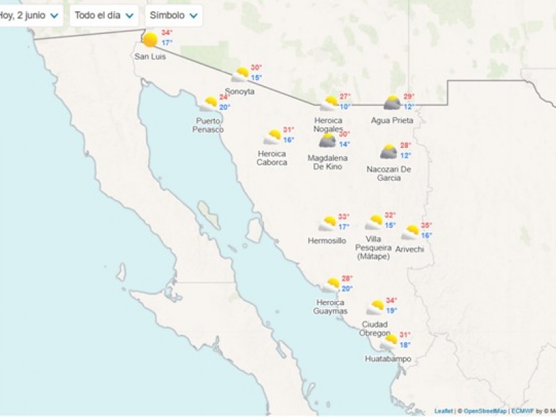 Pronóstico del tiempo de hoy Viernes