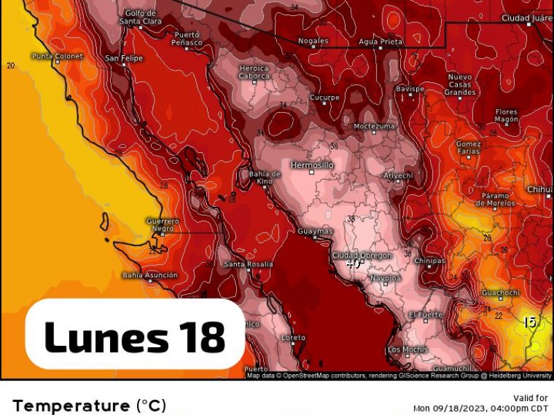 Pronóstico del tiempo para Guaymas