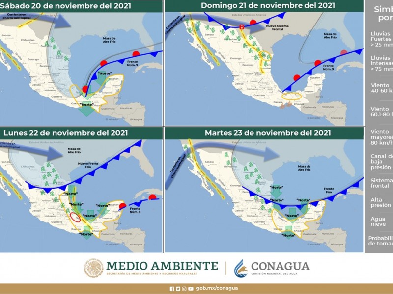 Pronostico para este día en Sonora