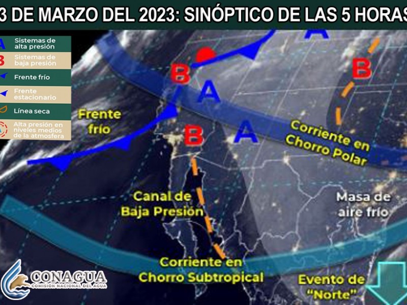 Pronóstico para hoy viernes 3 de marzo