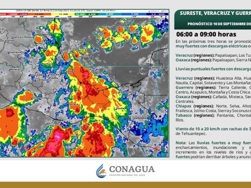 Protección Civil de Huatulco emite alerta por lluvias intensas en Oaxaca