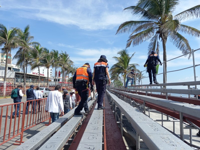 Protección Civil supervisa gradas del Carnaval