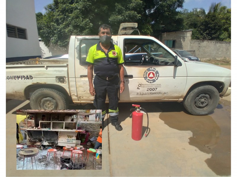 Protección Civil supervisará que taquerías tengan extintores en Tehuantepec