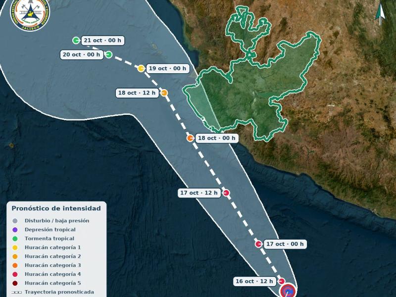 Protección Civil despliega operativo en la Costa Sur de Jalisco ante huracán