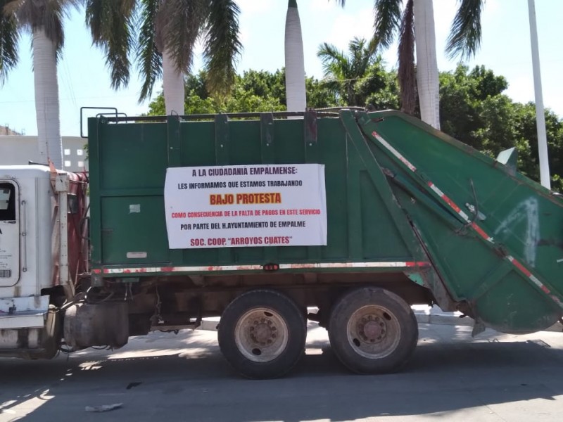 Protesta Arroyos Cuates con paro de recolección en Empalme