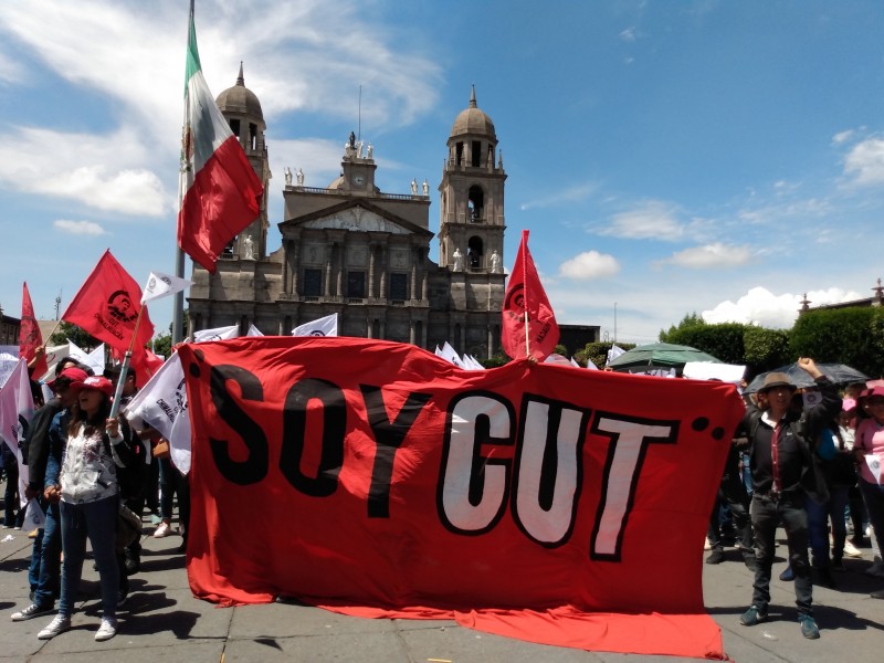 Protesta FNERRR, pidió reconstrucción de escuelas