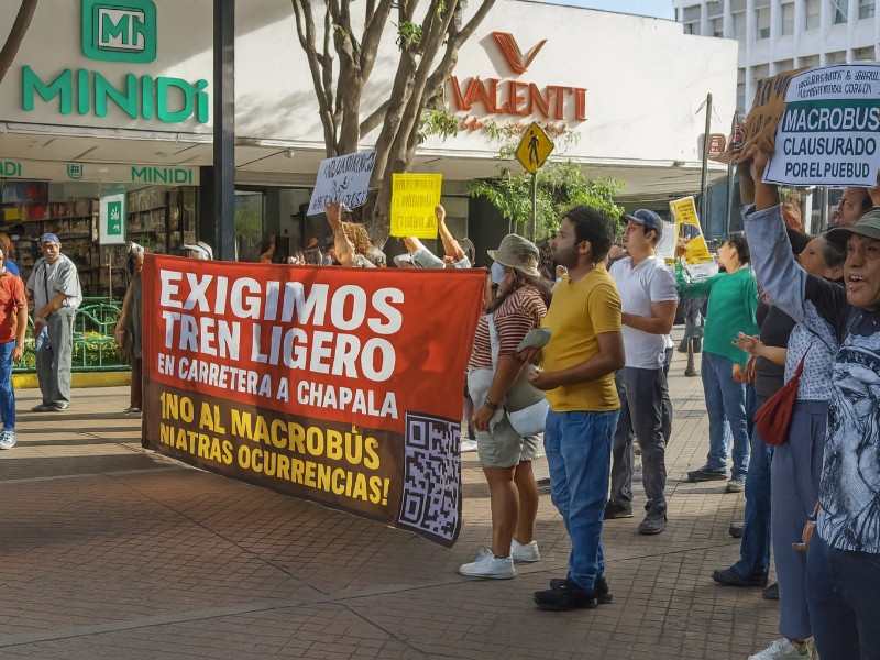 Protestan contra BRT en carretera a Chapala; exigen Tren Ligero