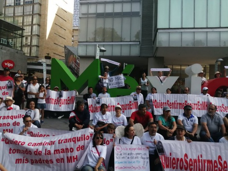 Protestan contra inseguridad en MH