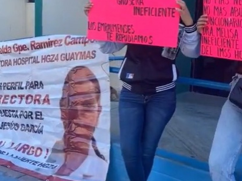 Protestan en hospital 52 de Empalme por abusos contra trabajadores