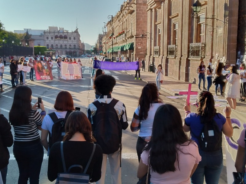 Protestan en Morelia en exigencia de justicia para mujeres asesinadas