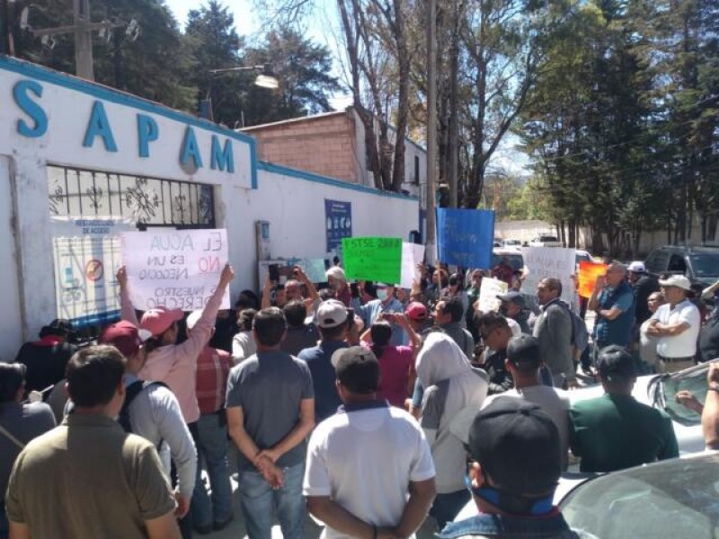 Protestan en SCLC por restablecimiento de servicio de agua potable