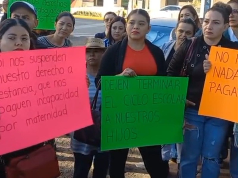 Protestan por suspensión de servicio en guardería subrogada del ISSSTE