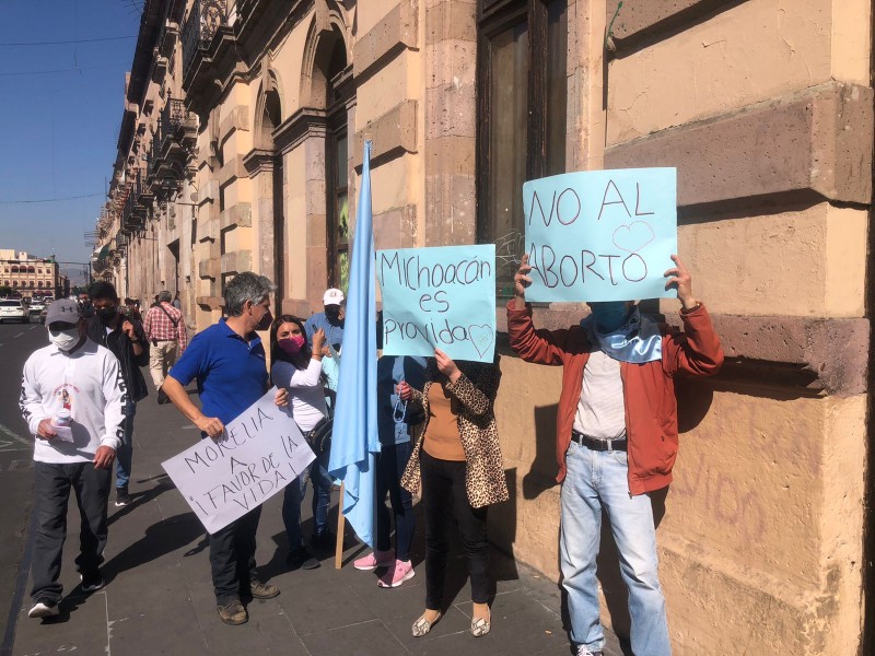 Providas protestan contra iniciativa proaborto en Michoacán