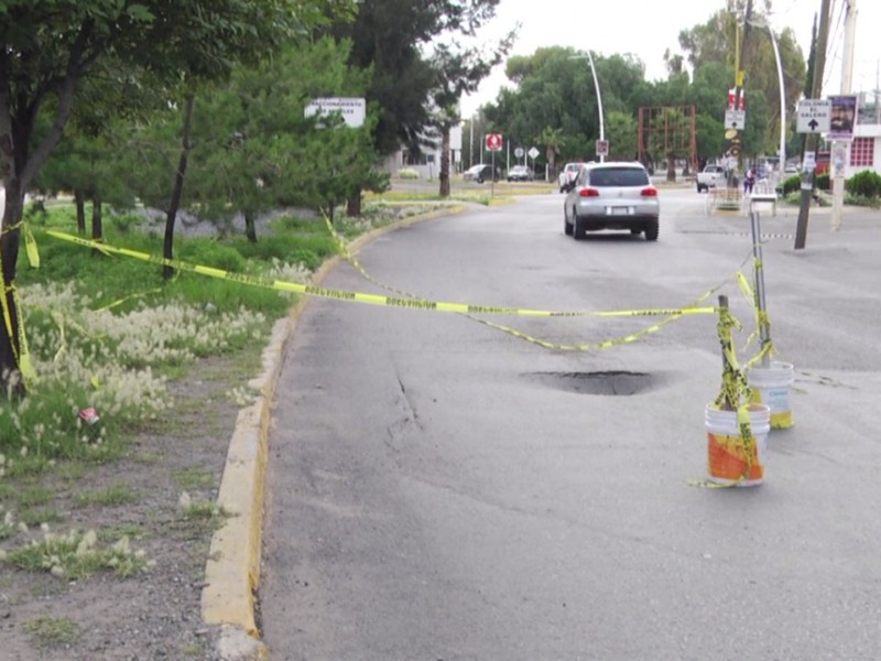 Próximas reparaciones en hundimiento de Avenida García Salinas