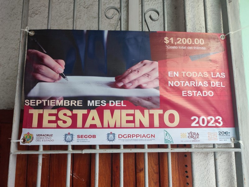 Preparan campaña Septiembre, Mes del Testamento en Tuxpan