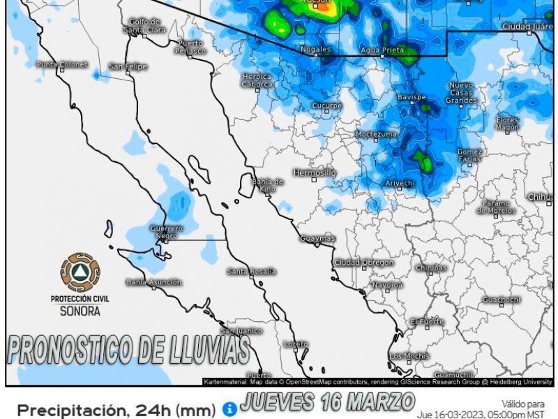 Próximo miércoles ingresará frente frío a Sonora