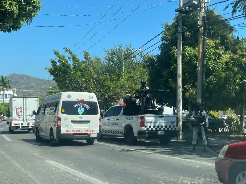 Psicosis en Zihuatanejo, tras presunta suspensión del transporte público