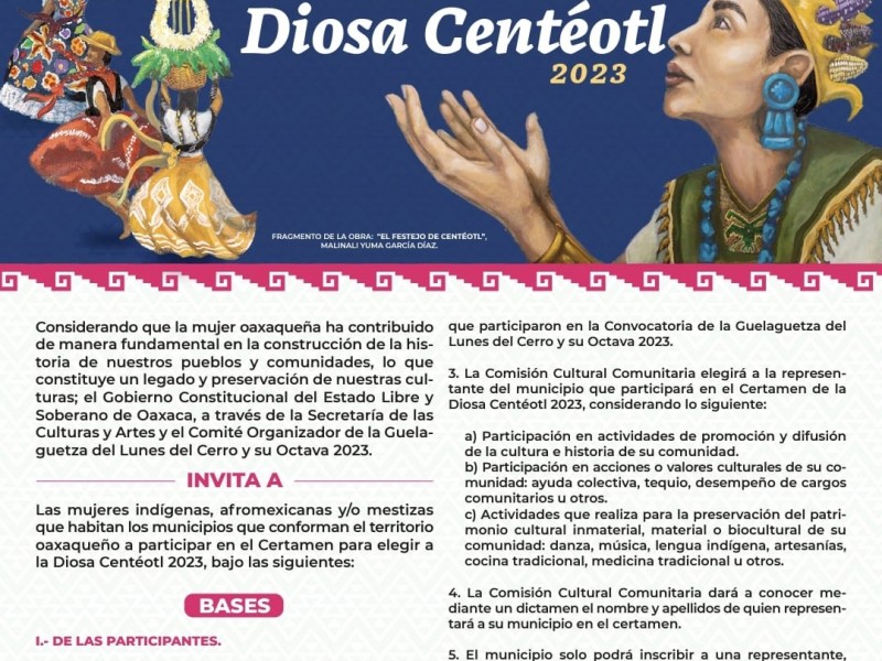 Publican convocatoria para elegir a la Diosa Centéotl 2023