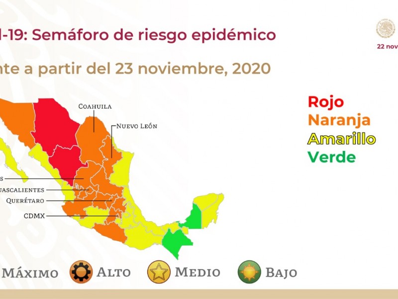 Puebla sigue en amarillo en el semáforo epidemiológico