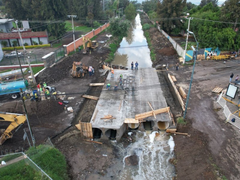Puente del dren Barajas quedará listo en 72 horas: Ayuntamiento