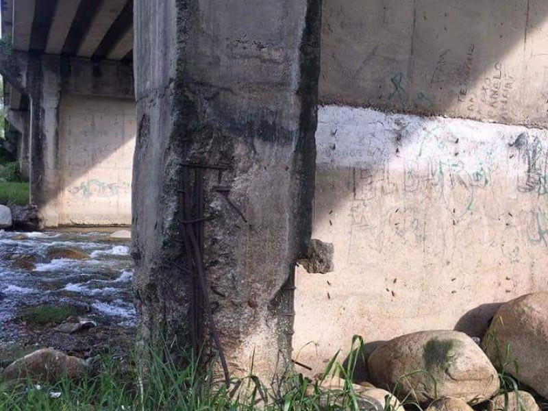 Puentes dañados en el Soconusco