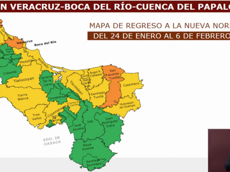 Puerto de Veracruz pasa a color naranja en riesgo epidémico