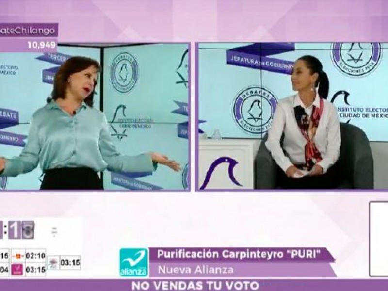 Purificación Carpinteyro arrasa en memes por tercer debate