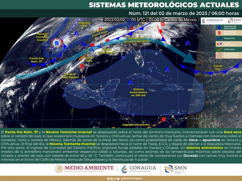 ¿Qué nos espera?: Novena Tormenta Invernal y Frente Frío 37