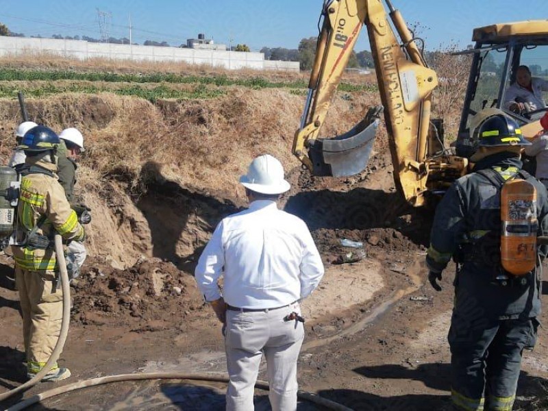 Queda sellada fuga de gas LP en Texmelucan