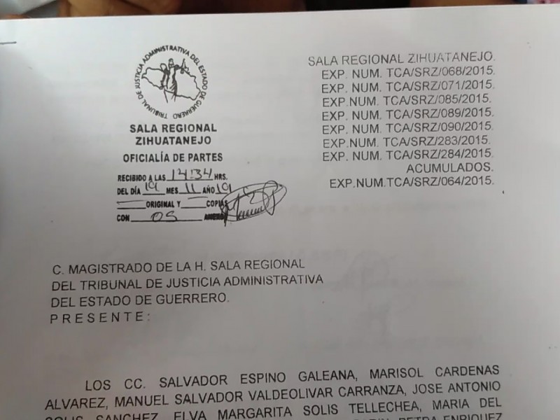 Quejosos exigen a TJA sancionar a funcionarios petatlecos