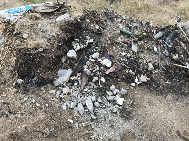 Quema de basura; una práctica muy común en la ciudad