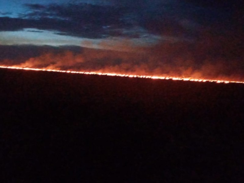 Quema de soca rebasa a bomberos