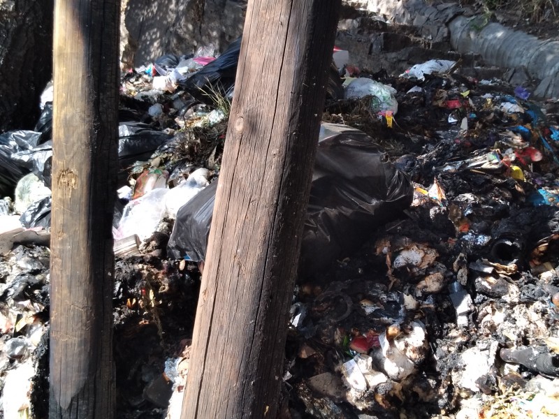 Queman basura acumulada en contenedores ubicados en Toluca