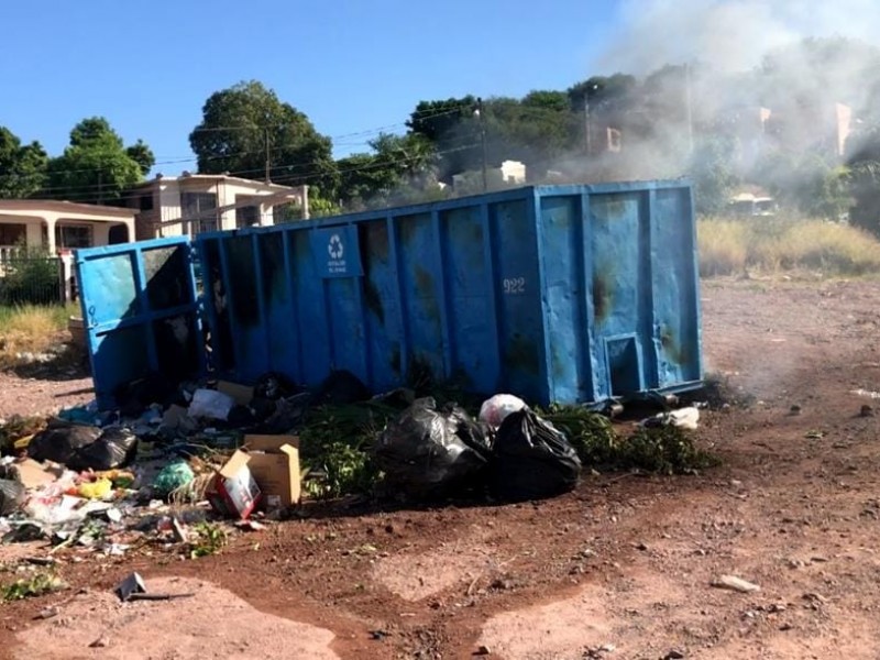 Queman el segundo contenedor de basura