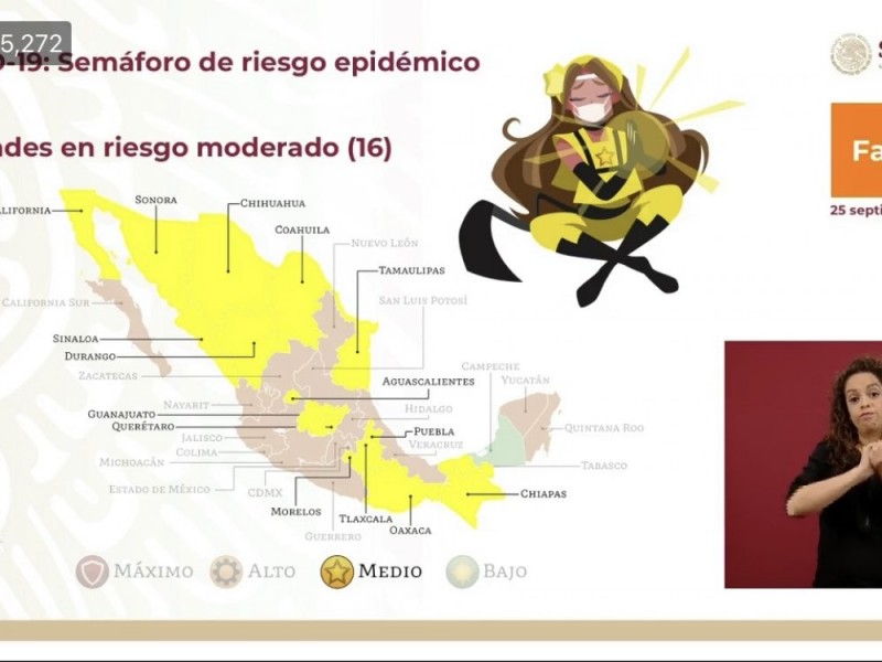 Querétaro cambia a color amarillo en el semáforo epidemiológico COVID-19