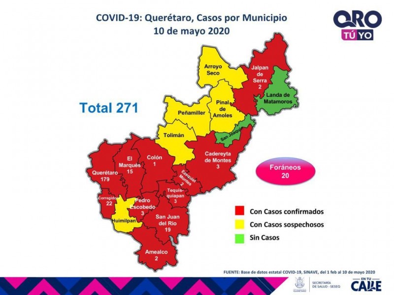 Querétaro en semáforo amarillo por contagios