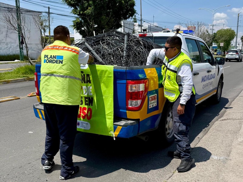 Querétaro retira 85% del cableado en desuso y avanza al orden